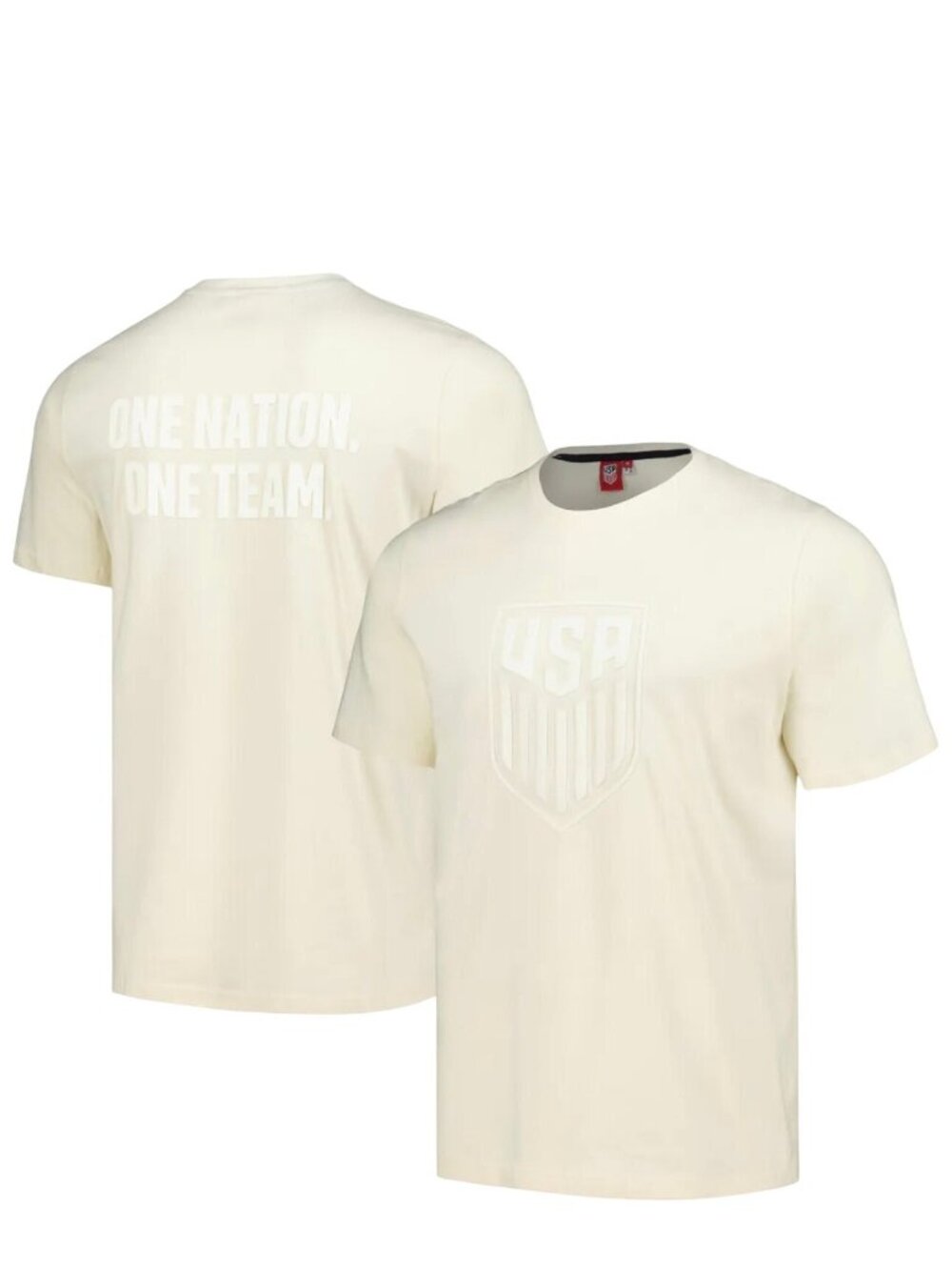 Men's Cream USMNT Tonal Heavy Relaxed Fit T-Shirt Size M